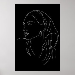 Frau mit Scarf Poster