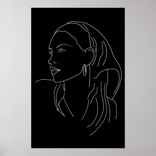 Frau mit Scarf Poster (Vorne)