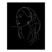 Frau mit Scarf Poster (Vorderseite)