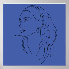 Frau mit Scarf Poster