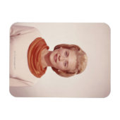 Frau mit Schal Magnet (Horizontal)