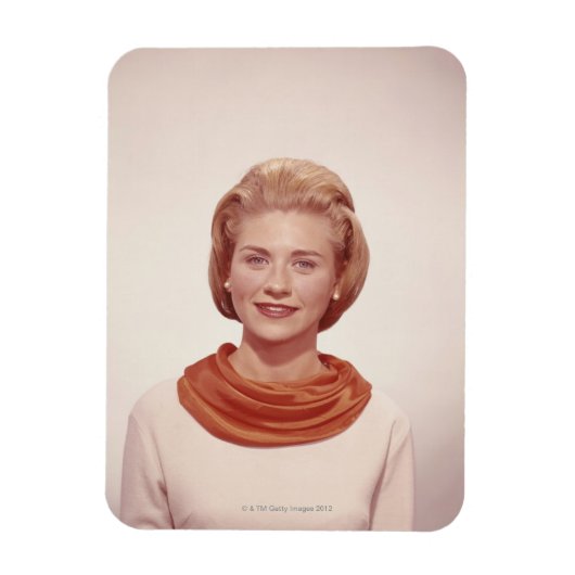 Frau mit Schal Magnet (Vertikal)