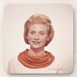 Frau mit Schal Untersetzer