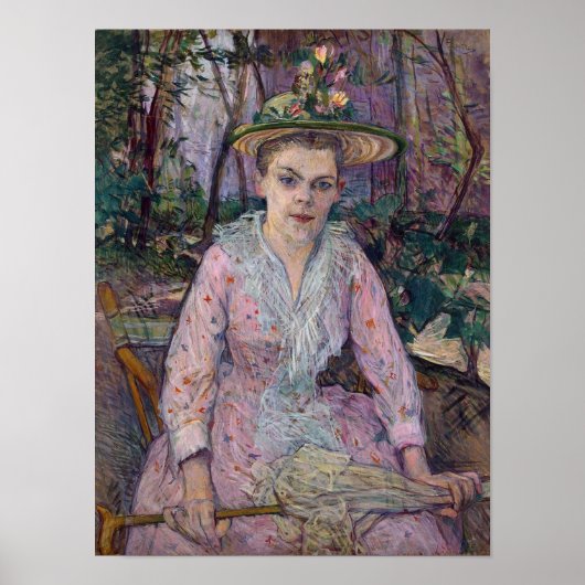 Frau mit Schirm, 1889 Poster (Vorne)