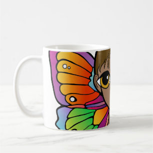 Frau mit Schmetterlingsflügeln 1 Tasse