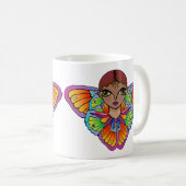 Frau mit Schmetterlingsflügeln Kaffeetasse (VorderseiteRechts)