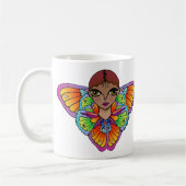 Frau mit Schmetterlingsflügeln Kaffeetasse (Links)