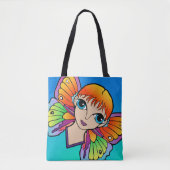 Frau mit Schmetterlingsflügeln Tasche (Vorderseite)