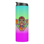 Frau mit Schmetterlingsflügeln Thermosbecher (Nach rechts gedreht)