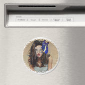 Frau mit Schmetterlingsmaske Magnet (In Situ (Geschirrspüler))