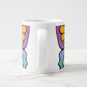 Frau mit Schmetterlingswings hell und farbenfroh Jumbo-Tasse (Rückseite)
