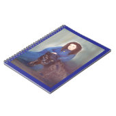 Frau mit schwarzem Panther-SpiralNotebook Notizblock (Linke Seite)