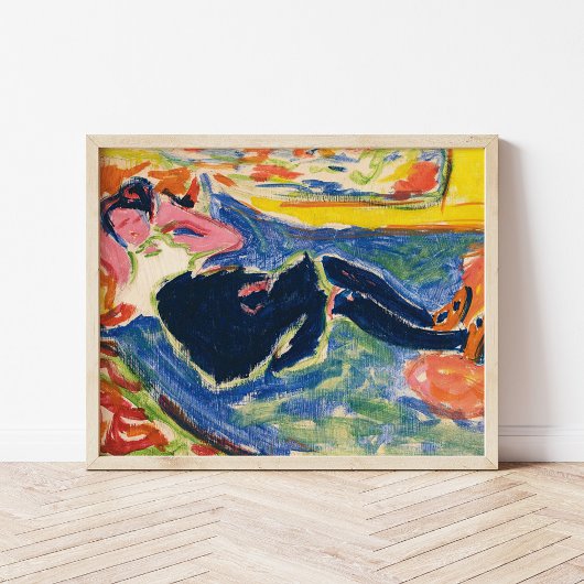 Frau mit schwarzen Strümpfen | Ernst Ludwig Kirchn Poster