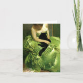 Frau mit schwarzer Katze Karte (Vorderseite)