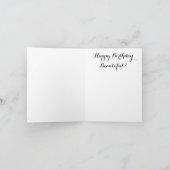 Frau mit schwarzer Katze Karte (Innenseite)