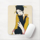Frau mit schwarzer Katze, Yumeji Takehisa Mousepad (Mit Mouse)