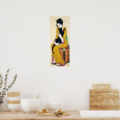 Frau mit schwarzer Katze, Yumeji Takehisa Poster (Küche)