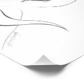 Frau mit seltsamen lila Augen Minimalistisch Line  Fotodruck (Ecke)