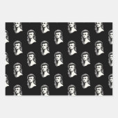 Frau mit Side Shave Haarmode Geschenkpapier Set (Vorderseite 2)