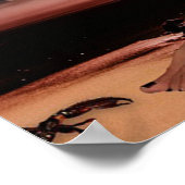 Frau mit Skorpion Tattoo Artwork Poster (Ecke)