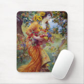 Frau mit Sommerschwanz Mousepad (Mit Mouse)