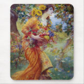 Frau mit Sommerschwanz Mousepad (Vorne)