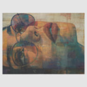 Frau mit Sonnenbrille Decoupage Seidenpapier (Vorderseite)