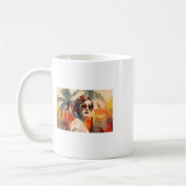 Frau mit Sonnenbrille Kaffeetasse (Links)