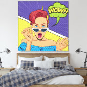 Frau mit Sonnenbrille Leinwanddruck (Insitu (Schlafzimmer))