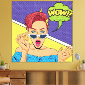 Frau mit Sonnenbrille Leinwanddruck (Insitu (Wohnzimmer))