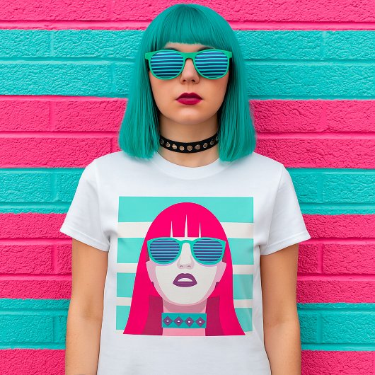 Frau mit Sonnenbrille T-Shirt