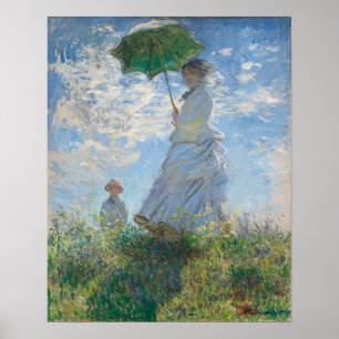 Frau mit Sonnenschirm (1875) Claude Monet Poster
