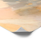 Frau mit Sonnenschirm am Strand Impressionismus Poster (Ecke)