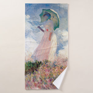 Frau mit Sonnenschirm, Claude Monet, 1886 Badehandtuch