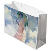 Frau mit Sonnenschirm, Claude Monet, 1886 Große Geschenktüte (Rückseite Schrägansicht)