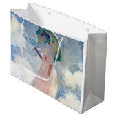 Frau mit Sonnenschirm, Claude Monet, 1886 Große Geschenktüte (Vorderseite Schrägansicht)