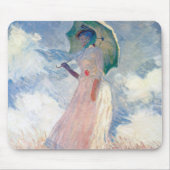 Frau mit Sonnenschirm, Claude Monet, 1886 Mousepad (Vorne)