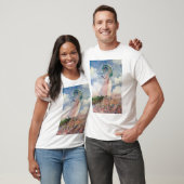 Frau mit Sonnenschirm, Claude Monet, 1886 T-Shirt (Unisex)