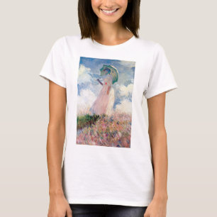 Frau mit Sonnenschirm, Claude Monet, 1886 T-Shirt