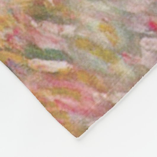 Frau mit Sonnenschirm, Claude Monet Fleecedecke (Ecke)