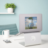 Frau mit Sonnenschirm | Französische Landschaft Aufkleber (Laptop auf Schreibtisch)