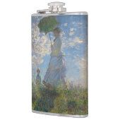 Frau mit Sonnenschirm | Französische Landschaft Flachmann (Links)