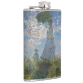 Frau mit Sonnenschirm | Französische Landschaft Flachmann (Rechts)