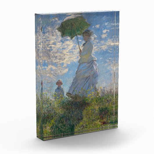 Frau mit Sonnenschirm | Französische Landschaft Fotoblock (Links)