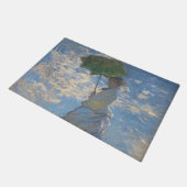 Frau mit Sonnenschirm | Französische Landschaft Fußmatte (Schrägansicht)