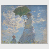 Frau mit Sonnenschirm | Französische Landschaft Geschenkpapier (Flach)