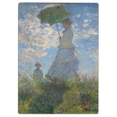 Frau mit Sonnenschirm | Französische Landschaft Klemmbrett (Rückseite)