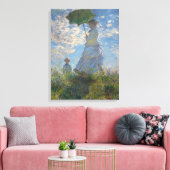 Frau mit Sonnenschirm | Französische Landschaft Leinwanddruck (Insitu (Wohnzimmer))