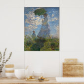 Frau mit Sonnenschirm | Französische Landschaft Poster (Küche)