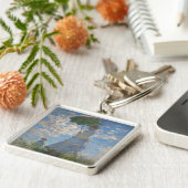 Frau mit Sonnenschirm | Französische Landschaft Schlüsselanhänger (Seite)